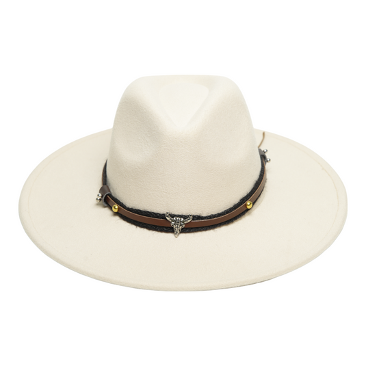 Chokore American Cowhead Fedora Hat (Off White)