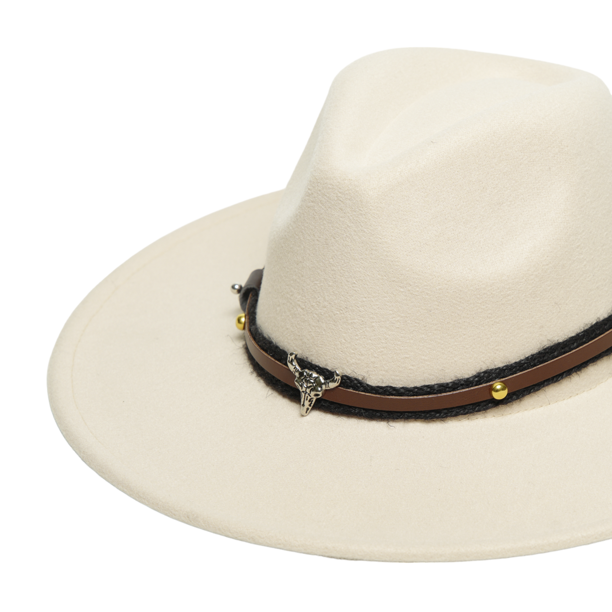 Chokore American Cowhead Fedora Hat (Off White)