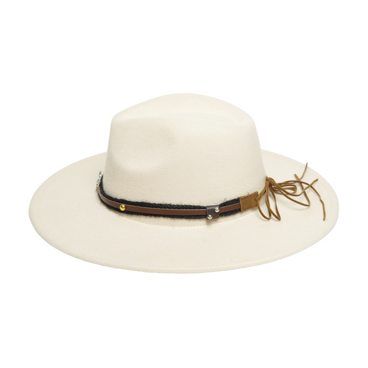 Chokore American Cowhead Fedora Hat (Off White)