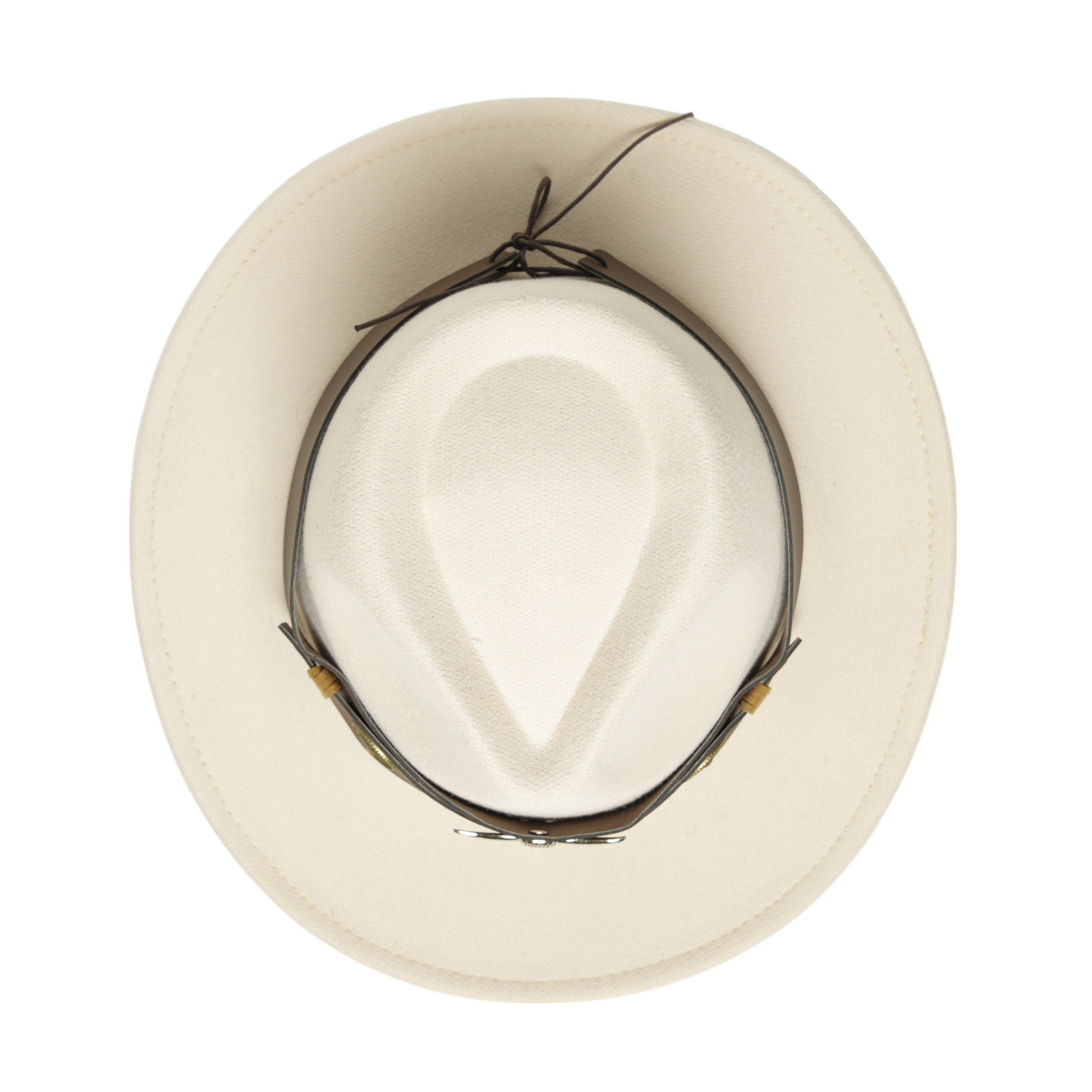 Chokore cowboy hat with Ox head belt  (Off White)