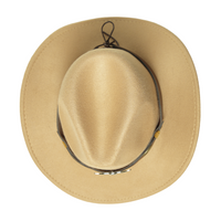 Chokore Chokore cowboy hat with Ox head belt  (Beige)