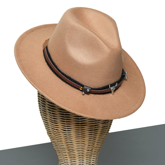 Chokore American Cowhead Fedora Hat (Light Brown)