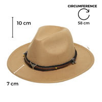 Chokore Chokore American Cowhead Fedora Hat (Light Brown)