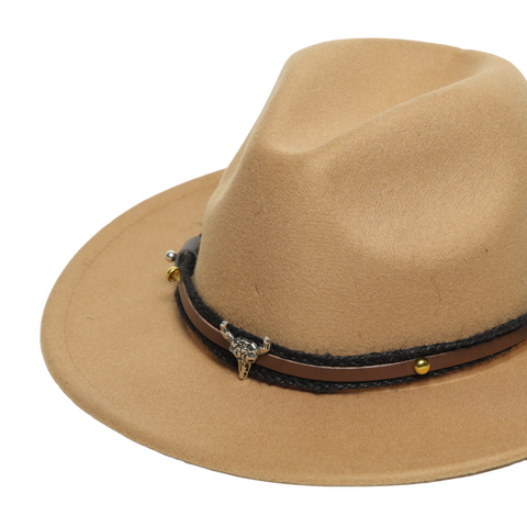 Buy American Cowhead Fedora Hat Light Brown Online in India Chokore
