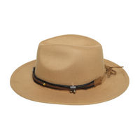 Chokore Chokore American Cowhead Fedora Hat (Light Brown)