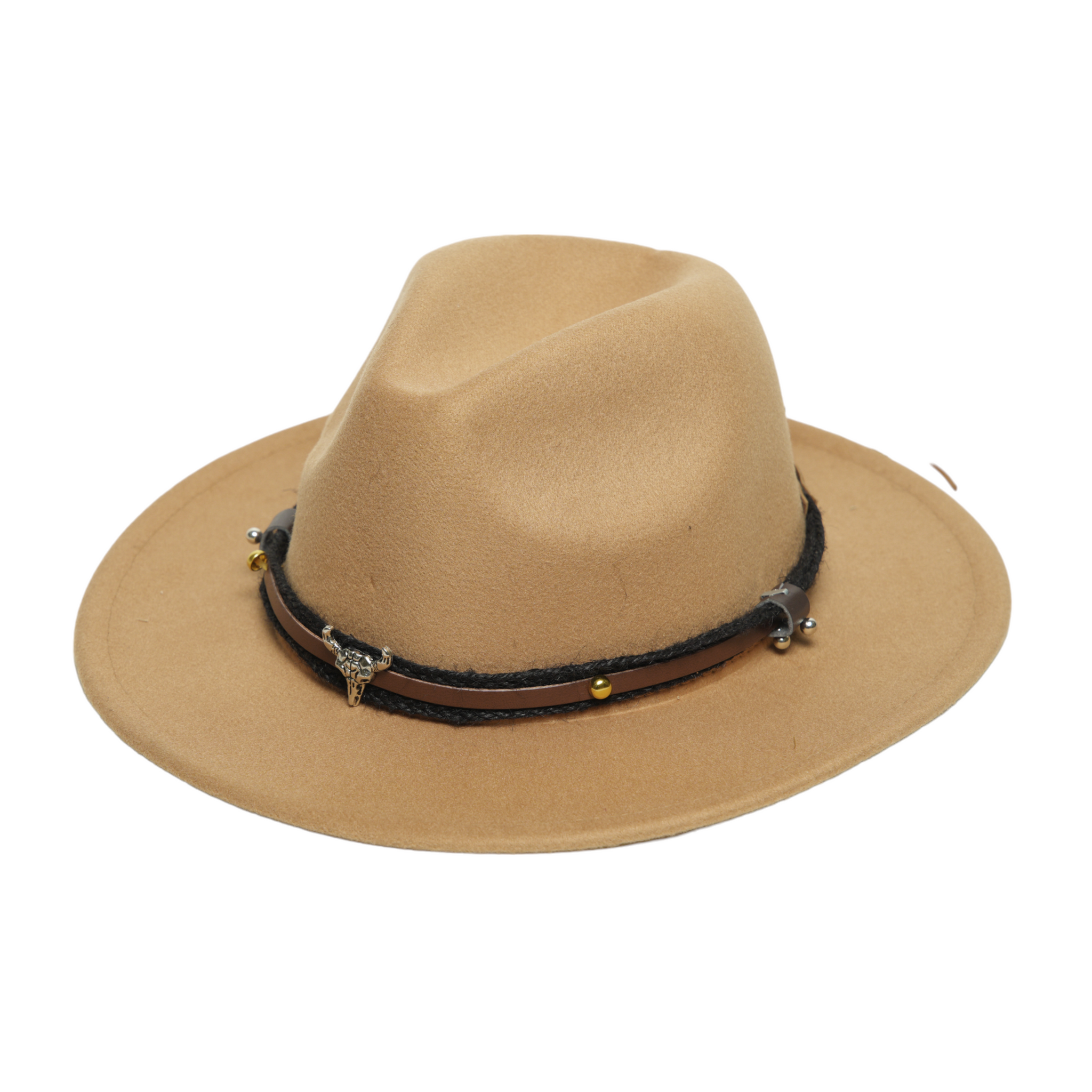 Chokore American Cowhead Fedora Hat (Light Brown)