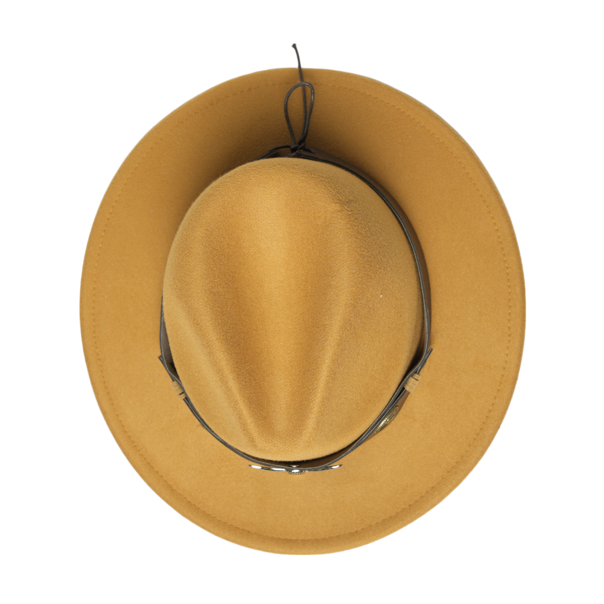 Chokore Fedora Hat with Ox head belt  (Camel)