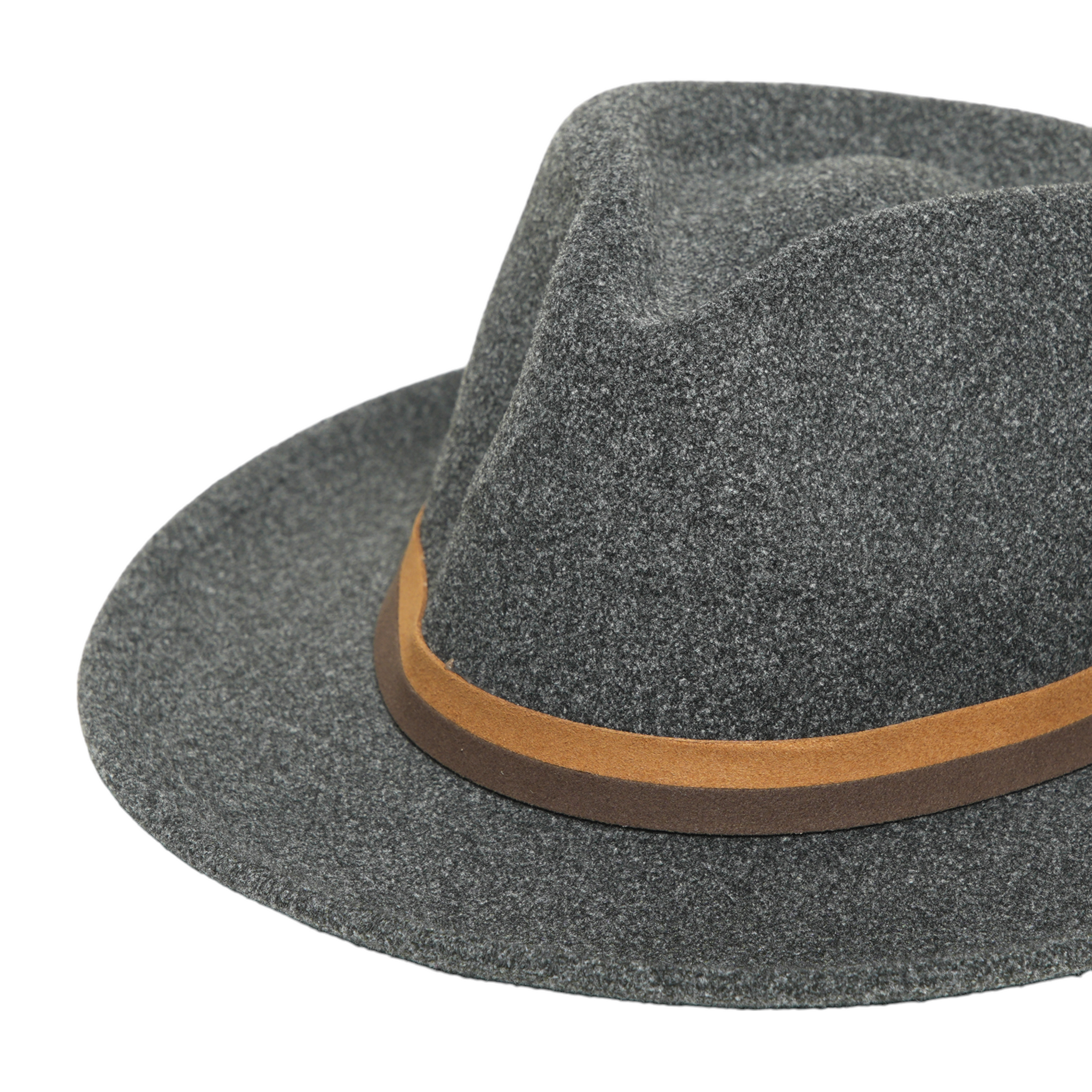 Chokore Fedora Hat with Dual Tone Band (Dark Gray)