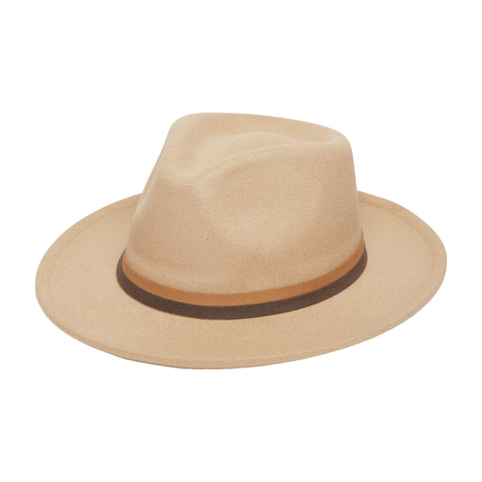 Chokore Fedora Hat with Dual Tone Band (Camel)