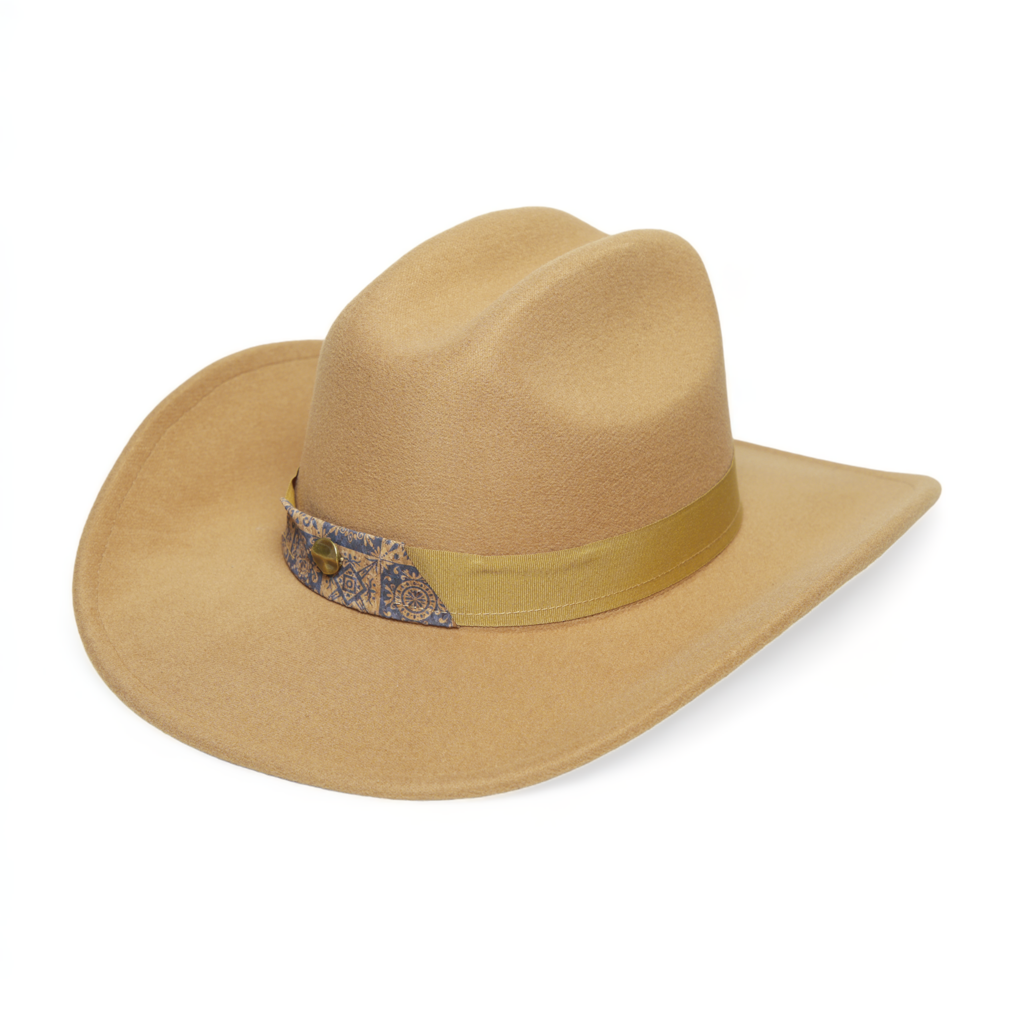 Chokore Cattleman Cowboy Hat with Printed Band (Camel)