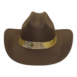 Chokore  Chokore Cattleman Cowboy Hat with Printed Band (Brown)