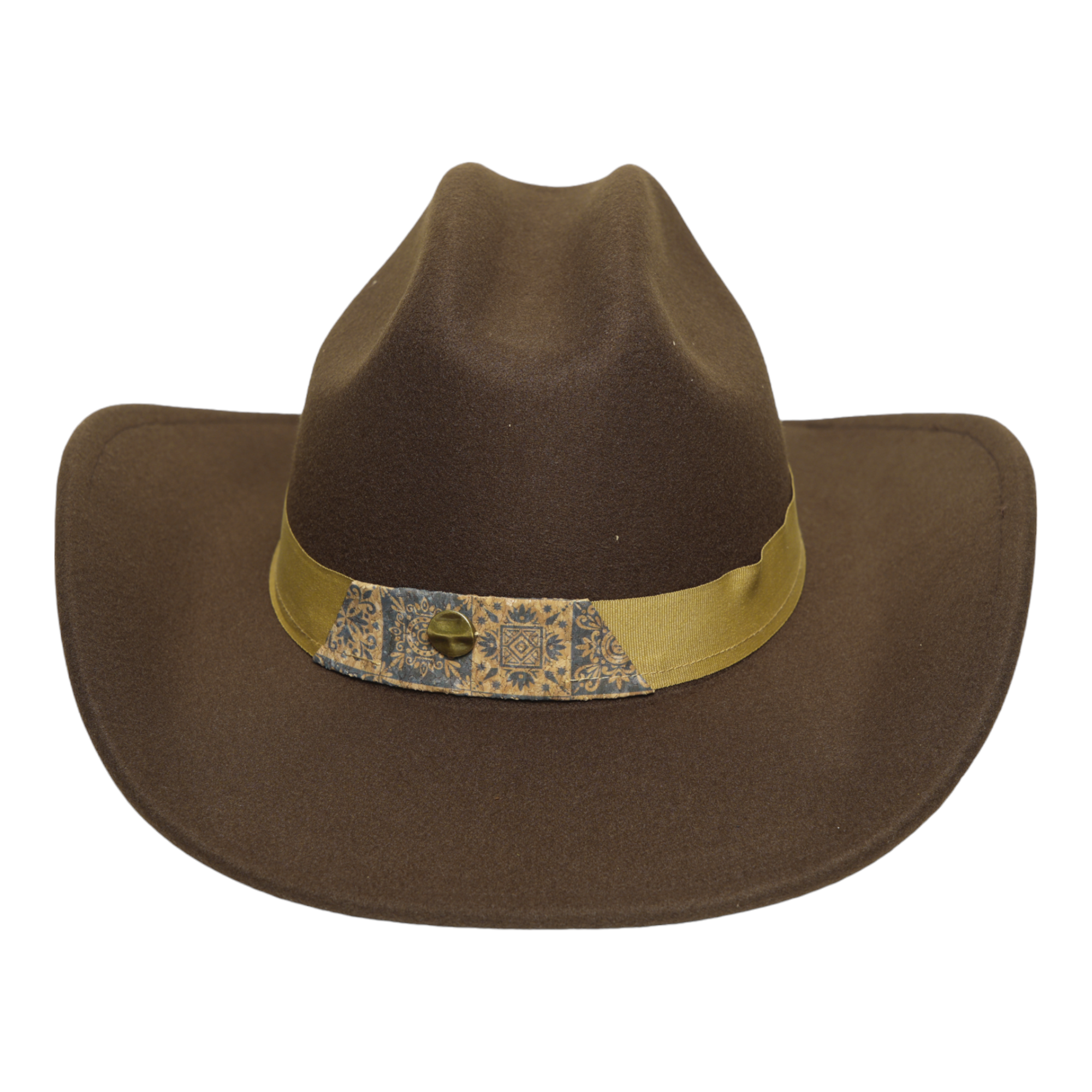 Chokore Cattleman Cowboy Hat with Printed Band (Brown)