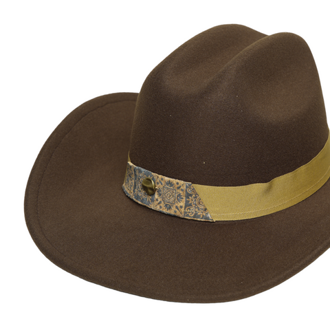Buy Chokore Cattleman Cowboy Hat with Printed Band Brown Online in India Chokore