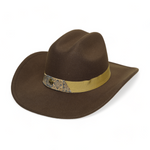 Chokore Chokore Cattleman Cowboy Hat with Printed Band (Brown) 