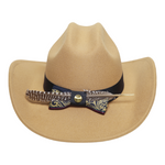 Chokore  Chokore Cattleman Cowboy Hat with Feather Ribbon (Camel)