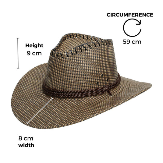 Chokore Western Sunshade Straw Cowboy Hat (Brown)