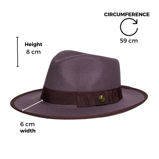Chokore Vintage Jazz Party Fedora Hat (Purple)