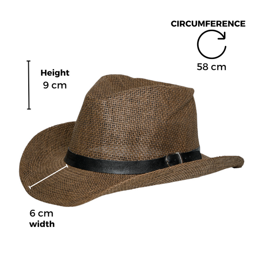 Chokore Sunshade Straw Fedora Hat (Brown)