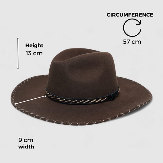 Chokore Rustic Voyager Cowboy Hat (Brown)