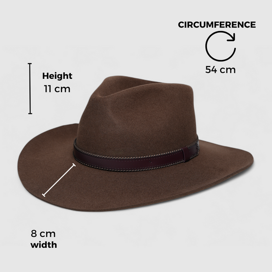 Chokore Rustic Bridlewood Cowboy Hat (Dark Brown)