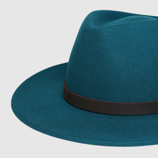 Chokore Vintage Emerald Fedora Hat (Celestial Blue)