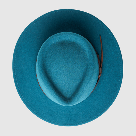 Chokore Vintage Emerald Fedora Hat (Celestial Blue)