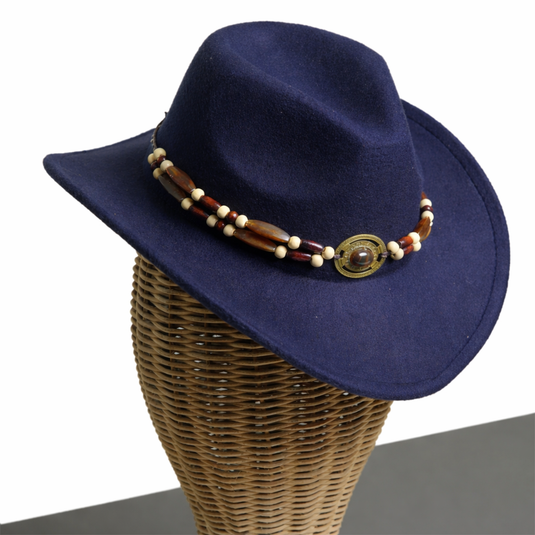 Chokore Cowboy Hat with Belt (Navy)