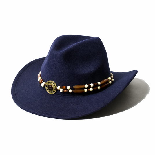 Chokore Cowboy Hat with Belt (Navy)