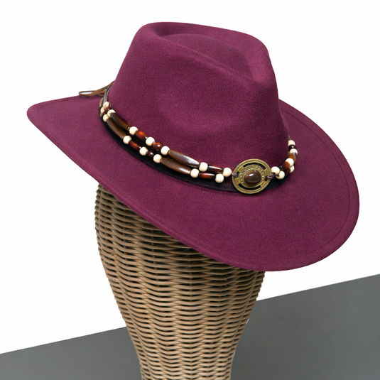 Chokore American Cowhead Classic Cowboy Hat (Burgundy)