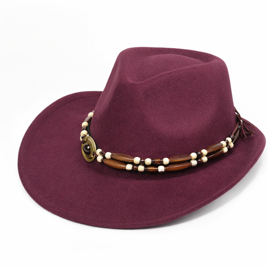 Chokore American Cowhead Classic Cowboy Hat (Burgundy)