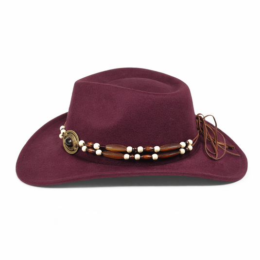 Chokore American Cowhead Classic Cowboy Hat (Burgundy)