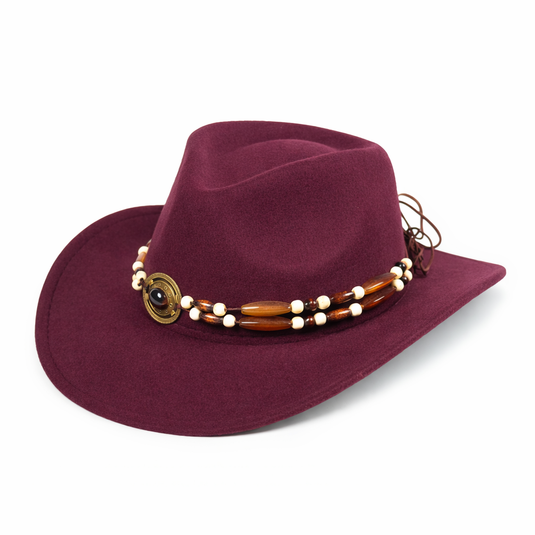 Chokore American Cowhead Classic Cowboy Hat (Burgundy)