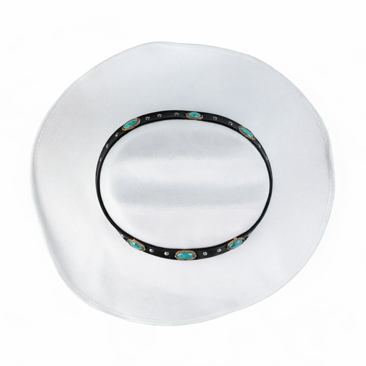 Chokore Cowboy Hat with Rhinestone Belt (White)