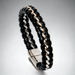 Chokore Natural Agate Gemstone beaded multi-layer Bracelet jewelry, Unisex Chokore Metal Leather Bracelet