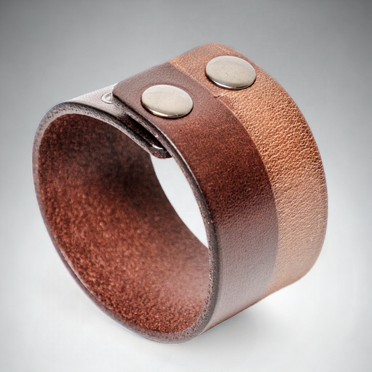 Chokore Broad Dual Color Leather Bracelet