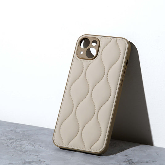 Chokore Patterned Leather Cover (Beige) for iPhone