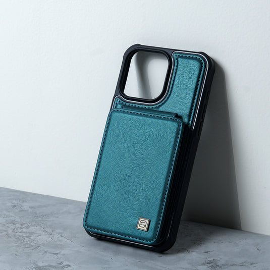 Chokore Leather Metro Wallet Cover (Teal)  for iPhone