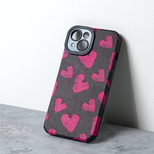 Chokore Heart Stamp Cover (Black) for iPhone