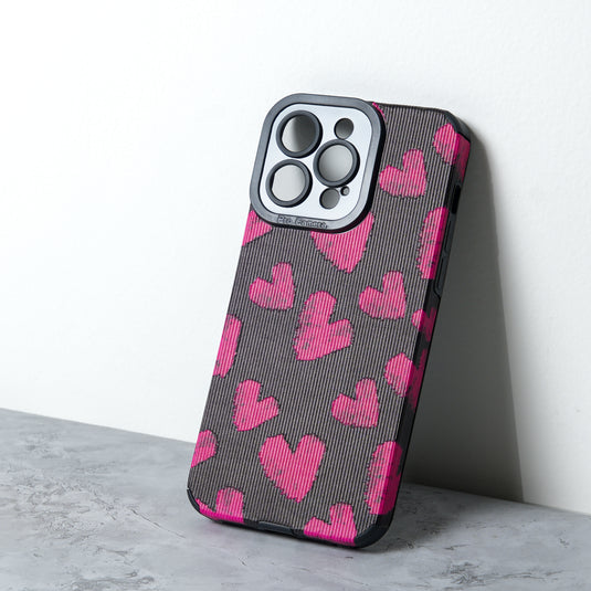 Chokore Heart Stamp Cover (Black) for iPhone