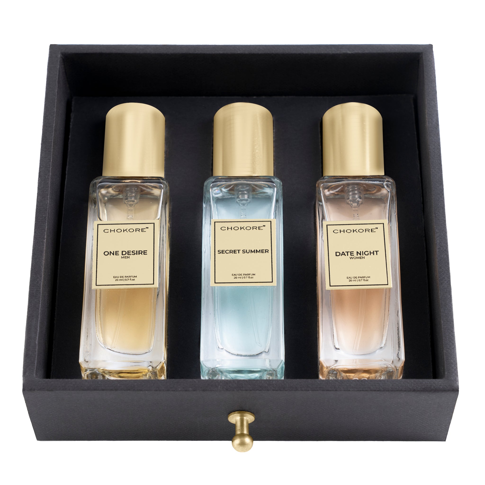 Chokore Perfume Combo Pack of 3 For Men & Women (One Desire, Date Night, & Secret Summer) | 3 x 20 ml