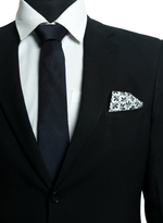 Chokore Chokore Jaali Good (Black) - Pocket Square & Black color silk tie for men 