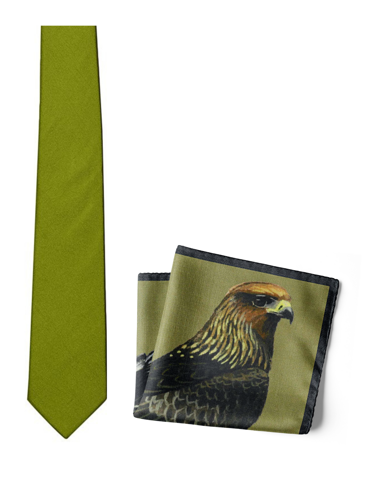 Chokore he Eagle Has Landed - Pocket Square & Chokore Mehandi Silk Tie - Solids range