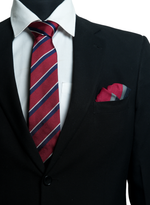 Chokore  Chokore Garnet - Pocket Square & Chokore Repp Tie (Red) Necktie