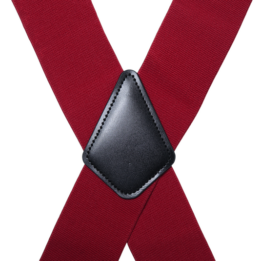 Chokore X-shaped Suspenders, 4 Clips (Red)