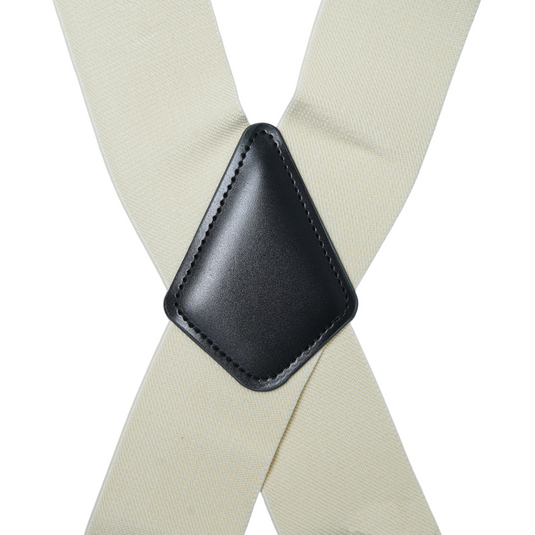 Chokore X-shaped Suspenders, 4 Clips (Cream)