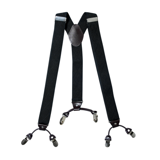 Chokore Stretchy Y-shaped Suspenders with 6-clips (Black)