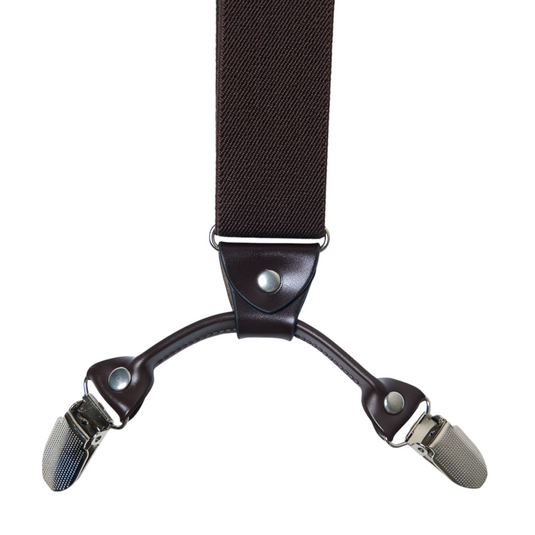 Chokore Y-shaped Suspenders, 6 Clips (Coffee)