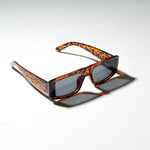 Chokore  Chokore Rectangular Sunglasses with Thick Temple (Leopard)
