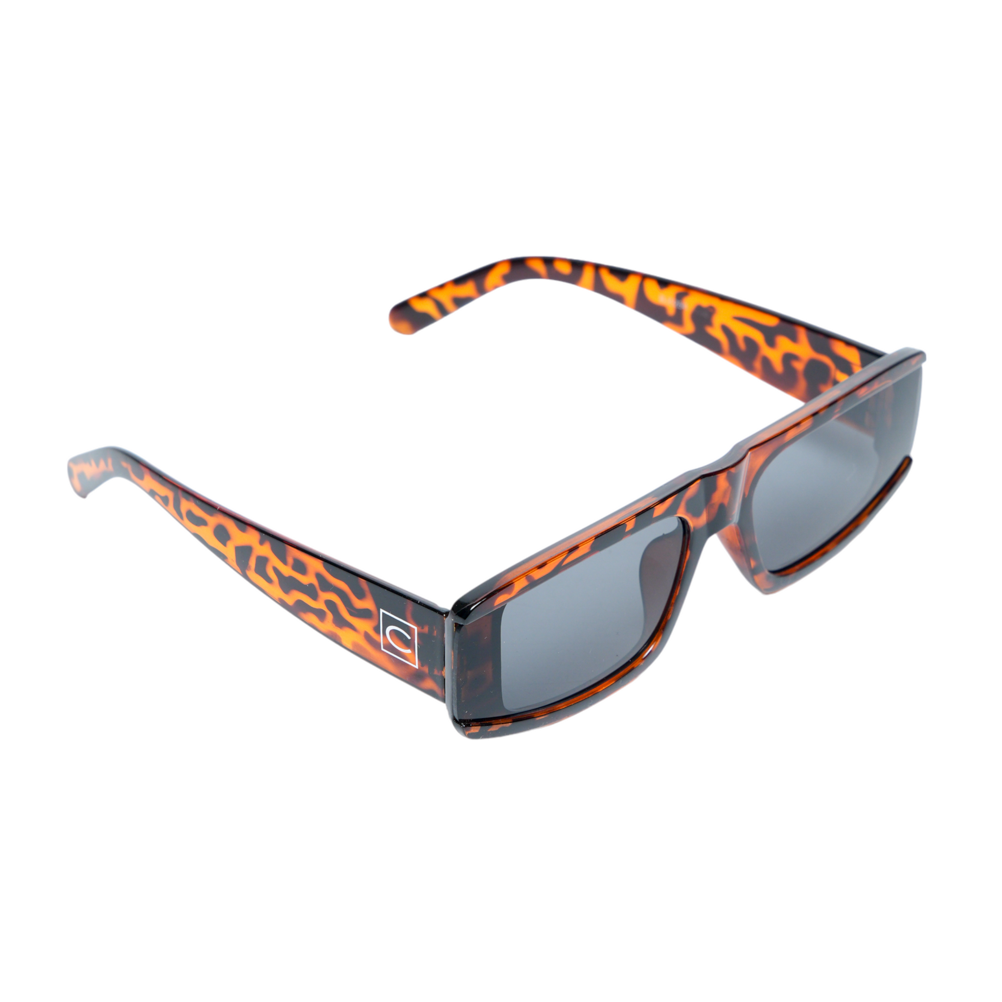 Chokore Rectangular Sunglasses with Thick Temple (Leopard)