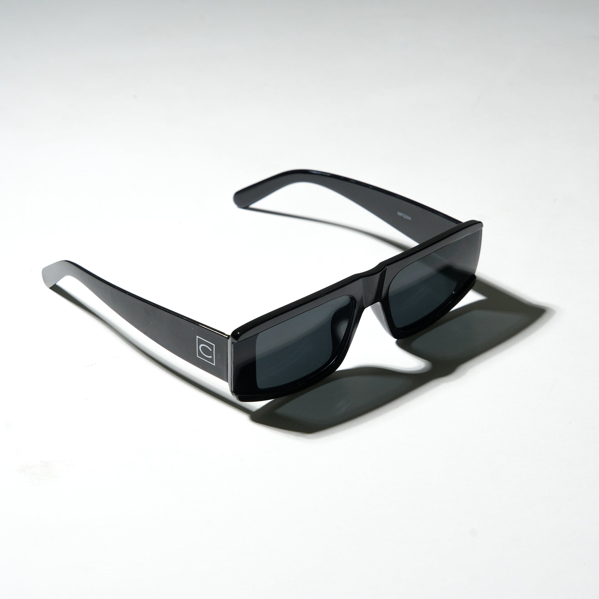 Chokore Rectangular Sunglasses with Thick Temple (Silver)